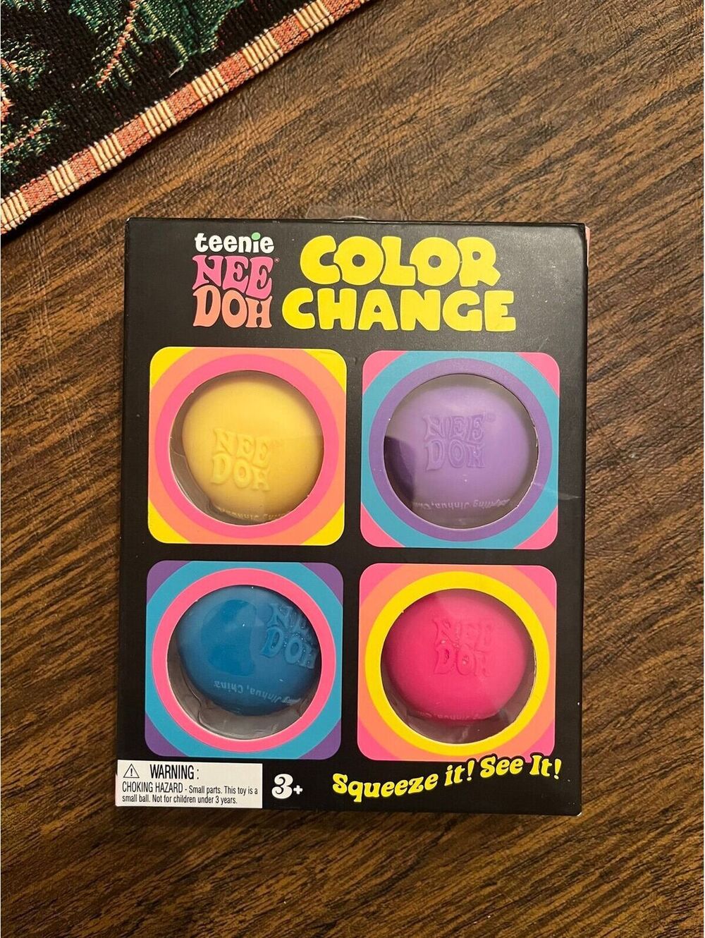 Authentic Teeny NeeDoh Color Change – 4-Piece Mini Squishy Set